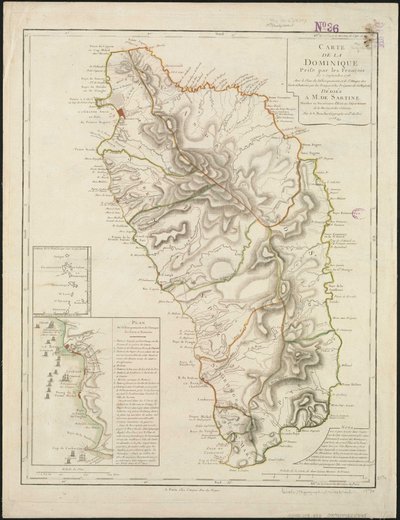 Mappa francese che raffigura le difese dell